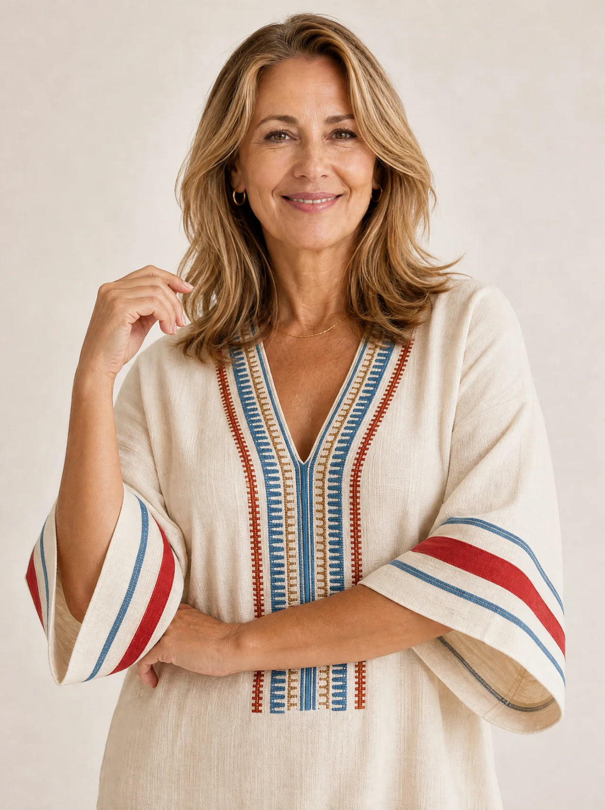 Sienna – Women's Embroidered Kaftan Mini Dress