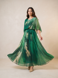Aurelinea – Women's Painted Chiffon Maxi Dress