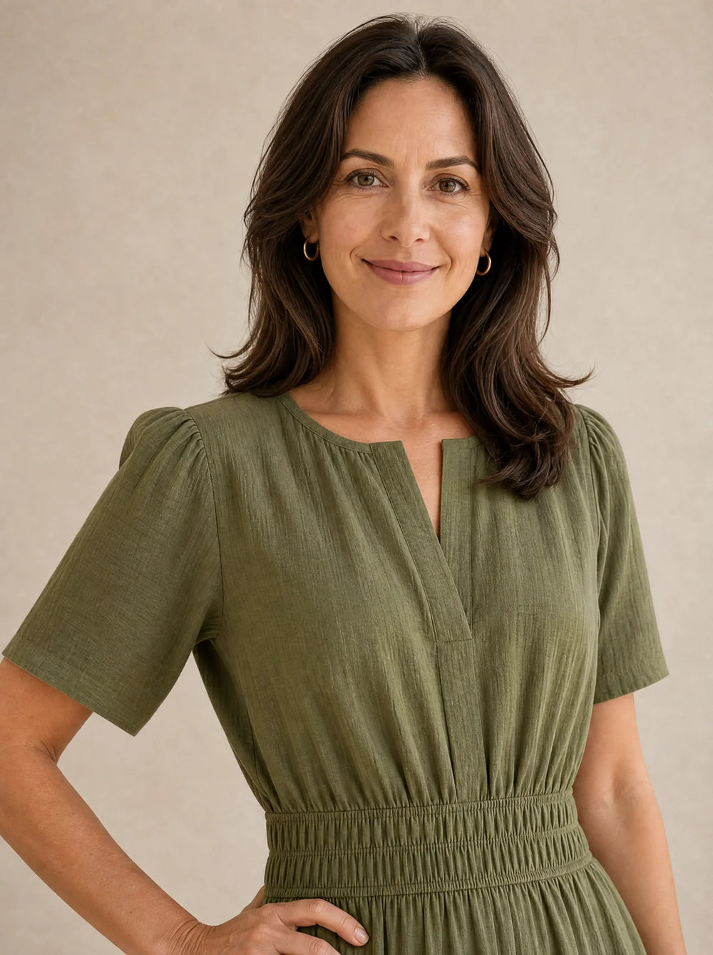 Solenna – Women's Smocked Waist Tiered Mini Dress