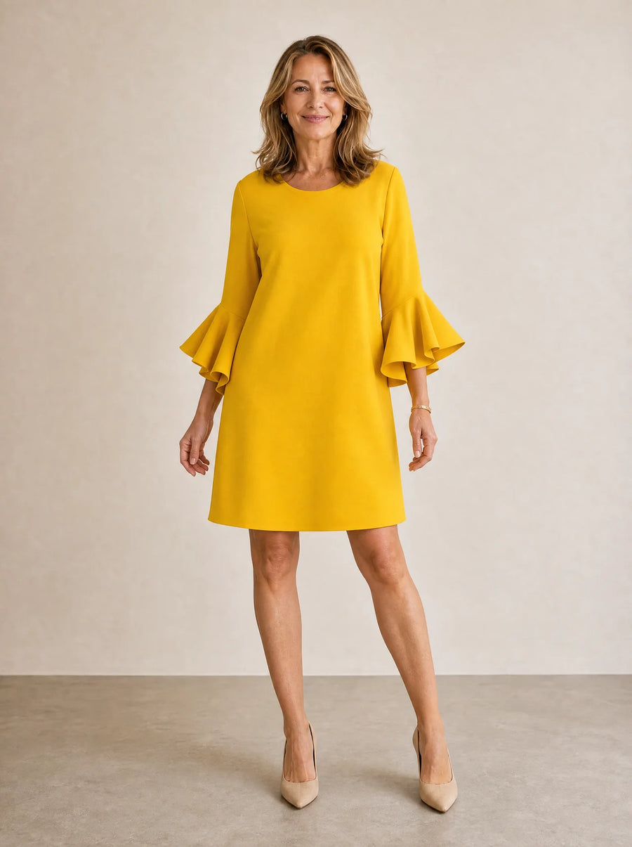 Hilaria – Women's Statement Bell Sleeve Mini Dress