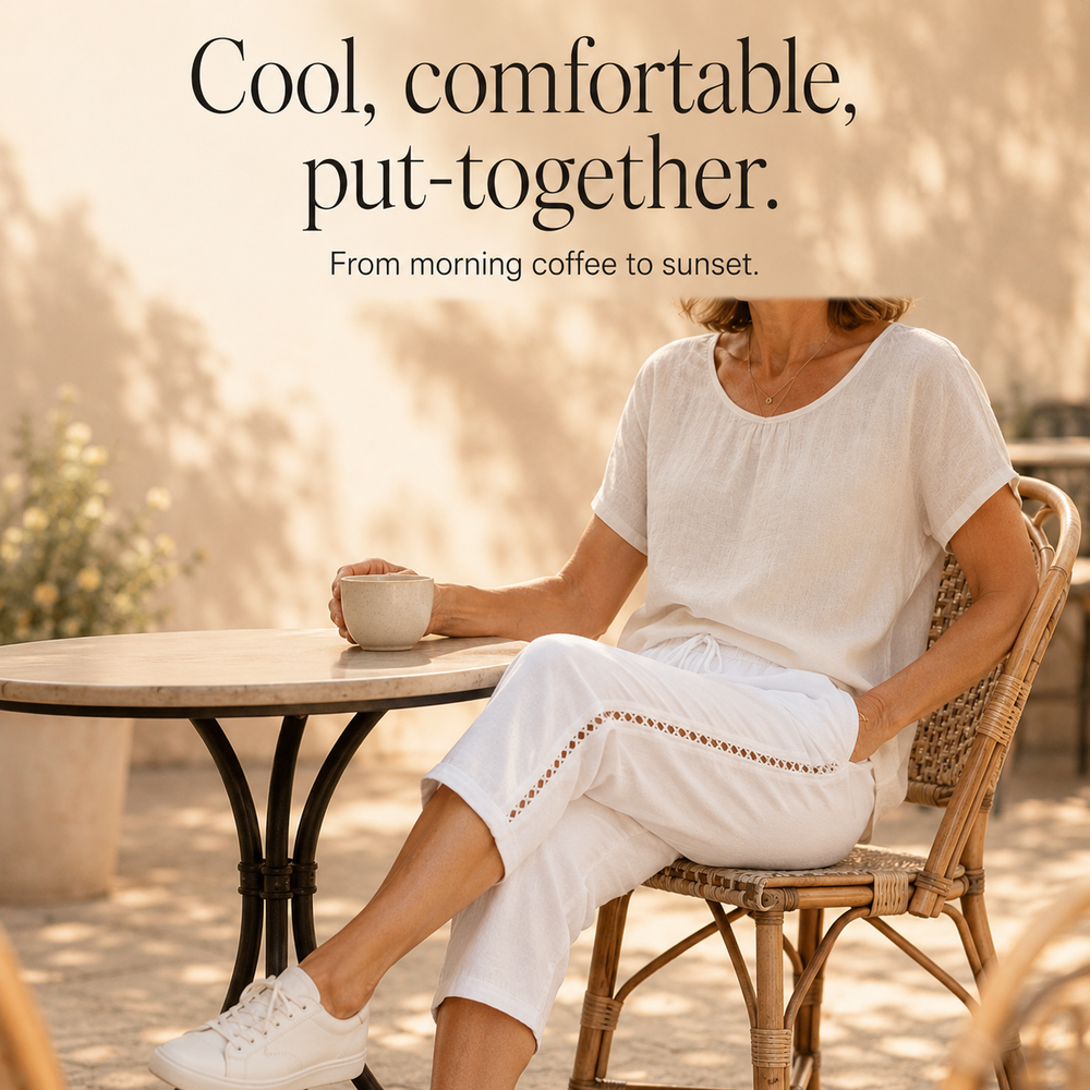 Lunava™ – Lace-Side Capri Pants for Women