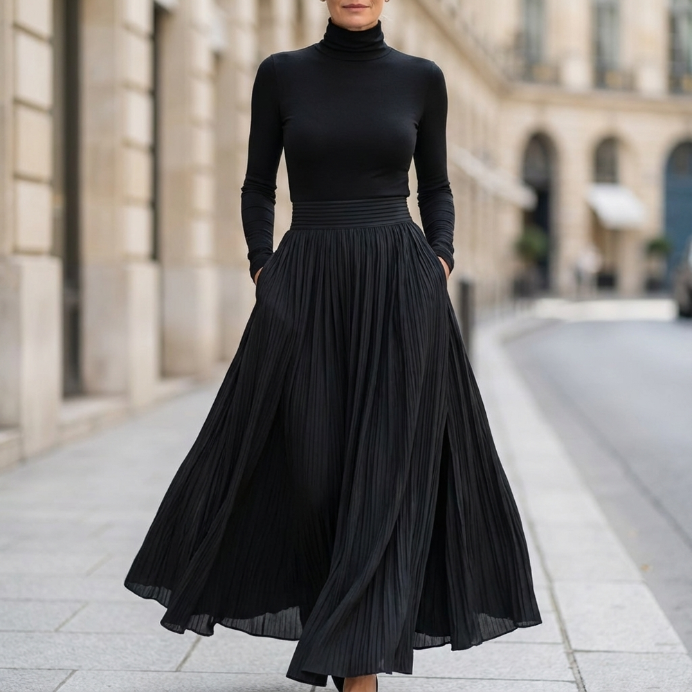 Linara - Women's High Waisted Maxi Skirt