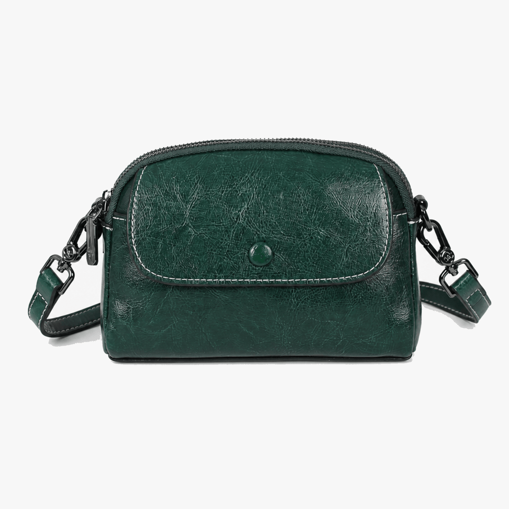 Bellana – Glossy Genuine Leather Shoulder Bag for Women