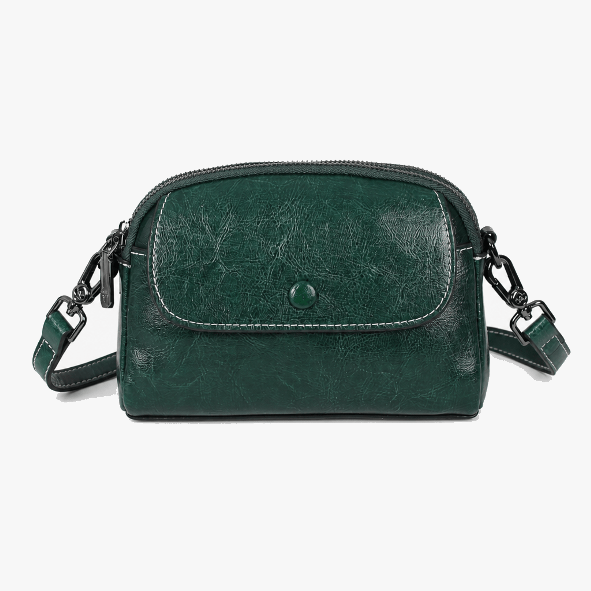 Bellana – Glossy Genuine Leather Shoulder Bag for Women