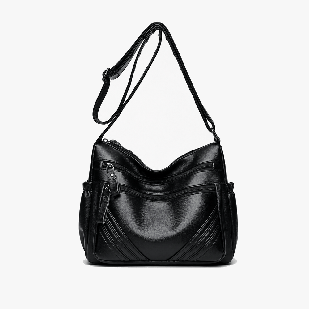 Carria - Soft Leather Multi Pocket Shoulder Bag