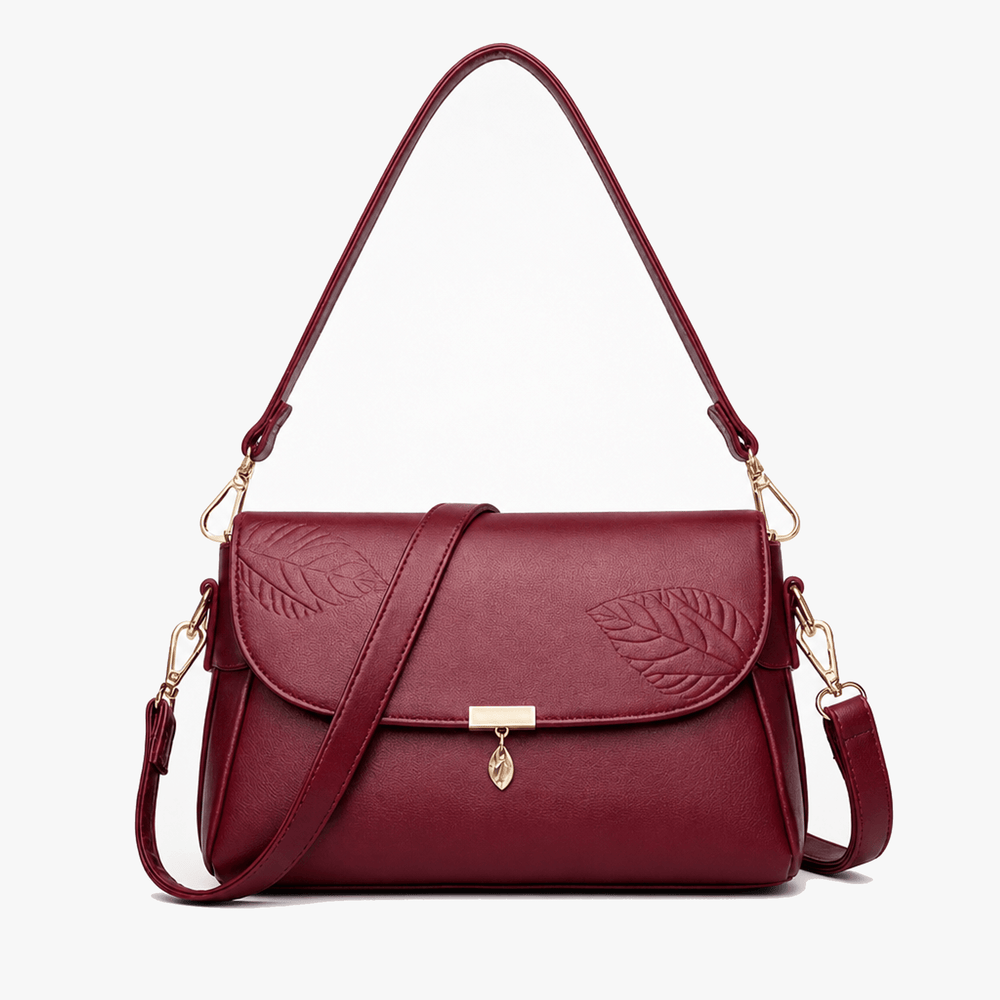 Leafara - Elegant Crossbody Bag with Leaf Detail