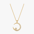 Lunara - Crystal Moon Pendant Necklace