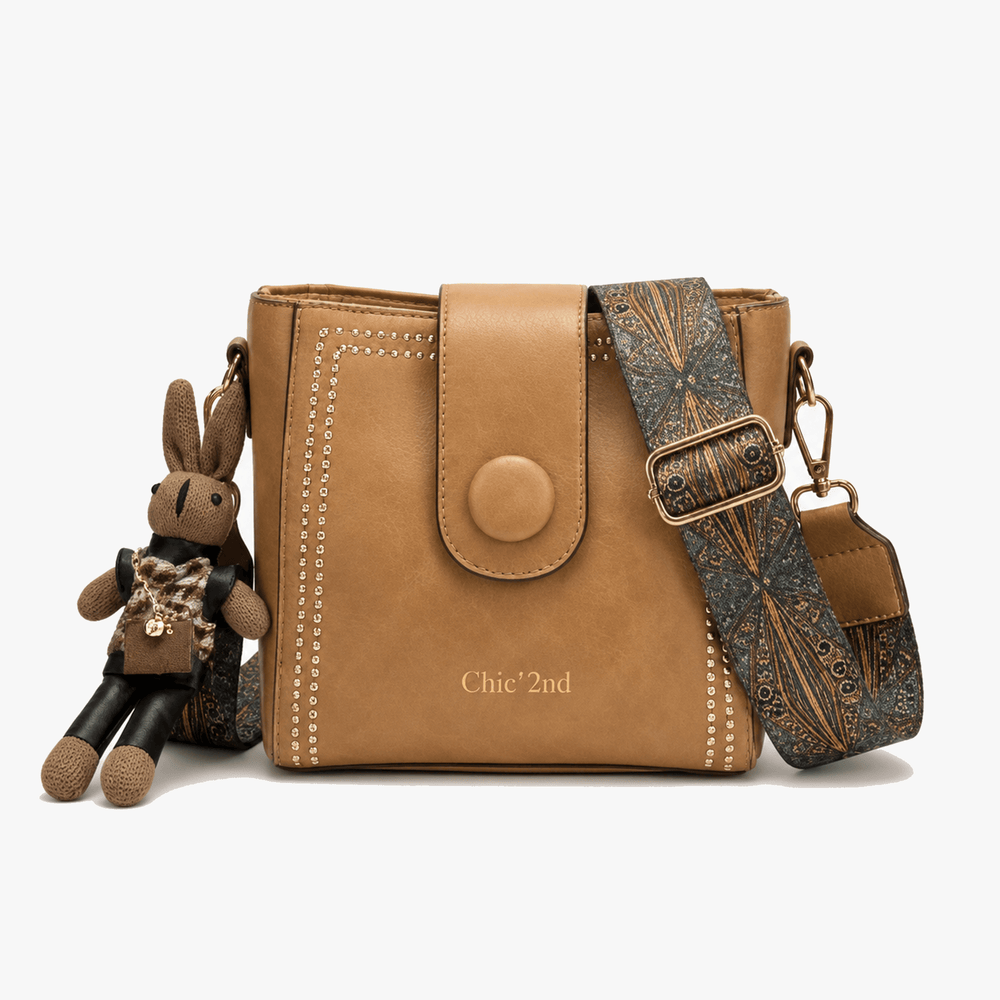 Trovata - Vintage crossbody bucket bag with artisan strap