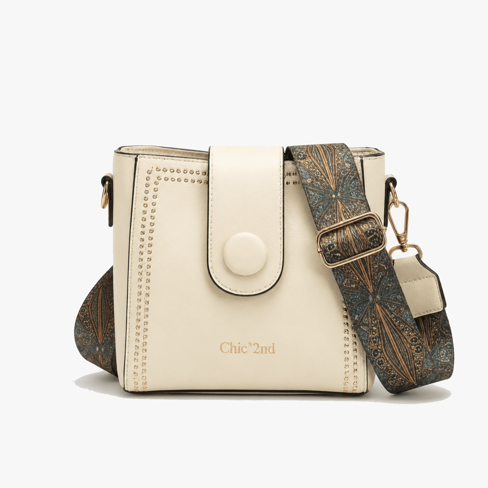 Trovata - Vintage crossbody bucket bag with artisan strap