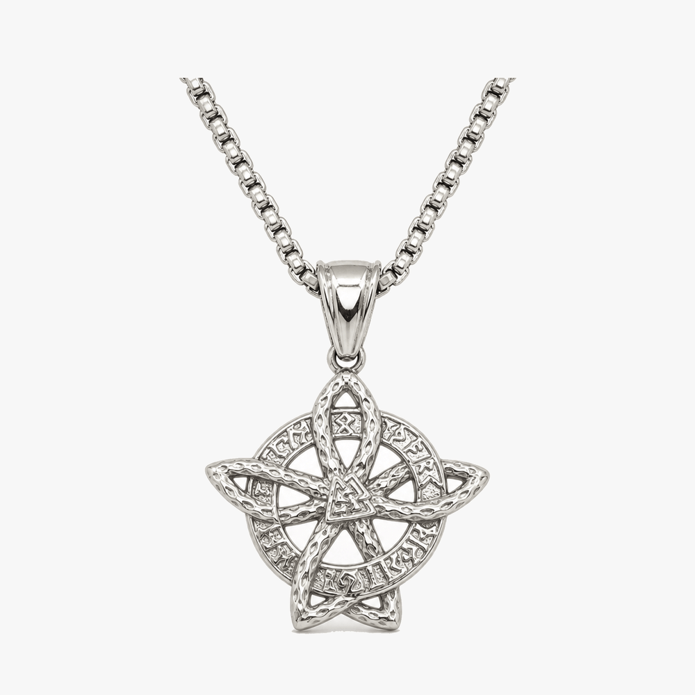 Elowen – Crystal Celtic Knot Necklace