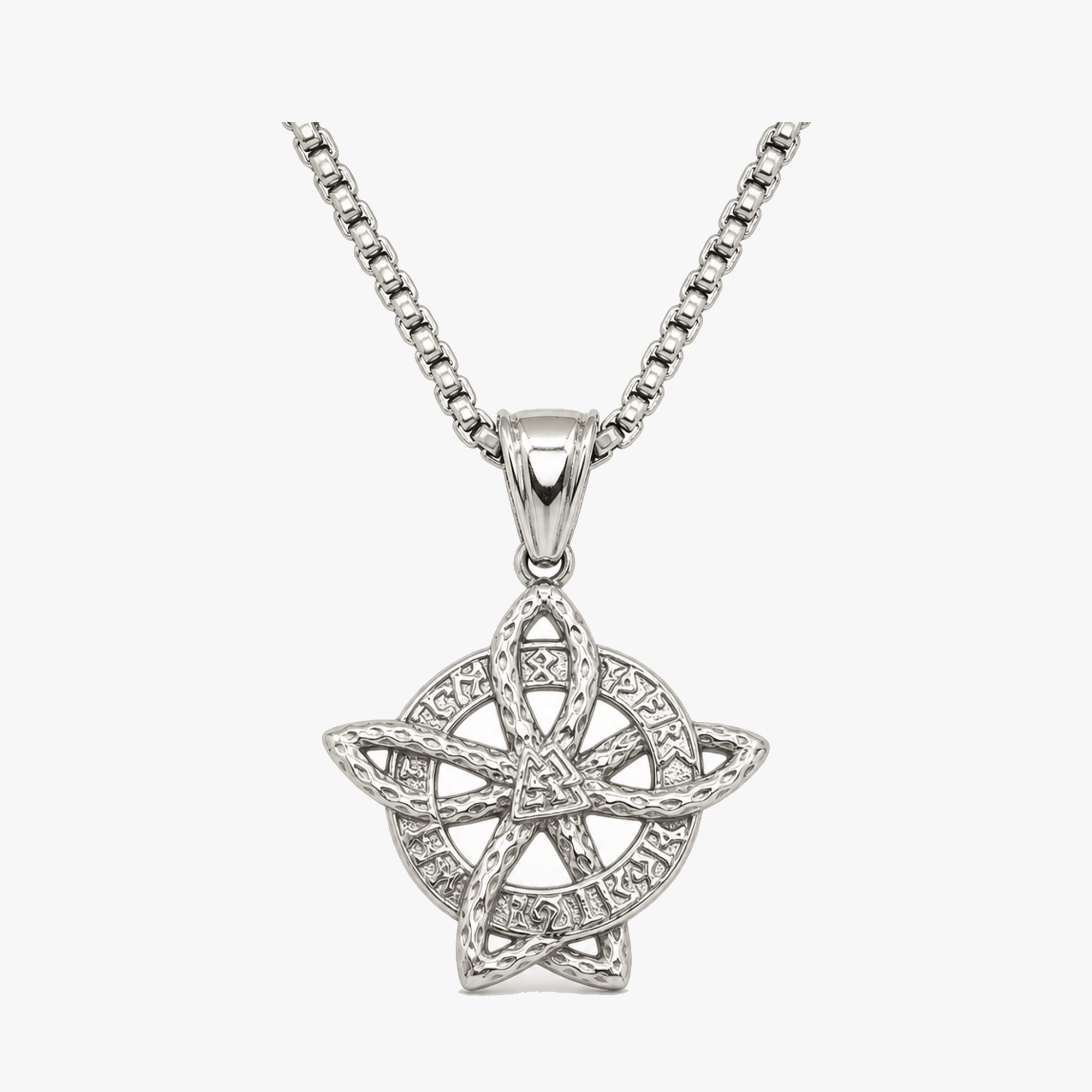 Elowen – Crystal Celtic Knot Necklace