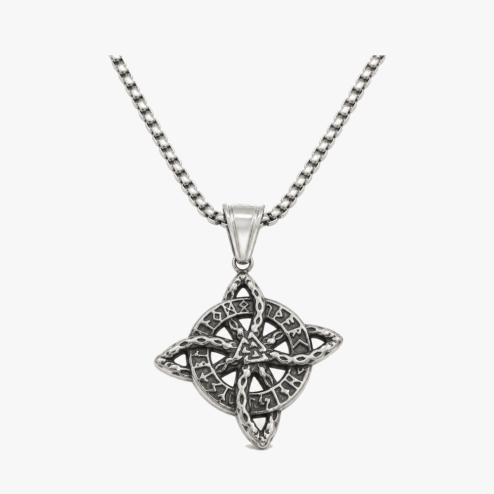 Elowen – Crystal Celtic Knot Necklace