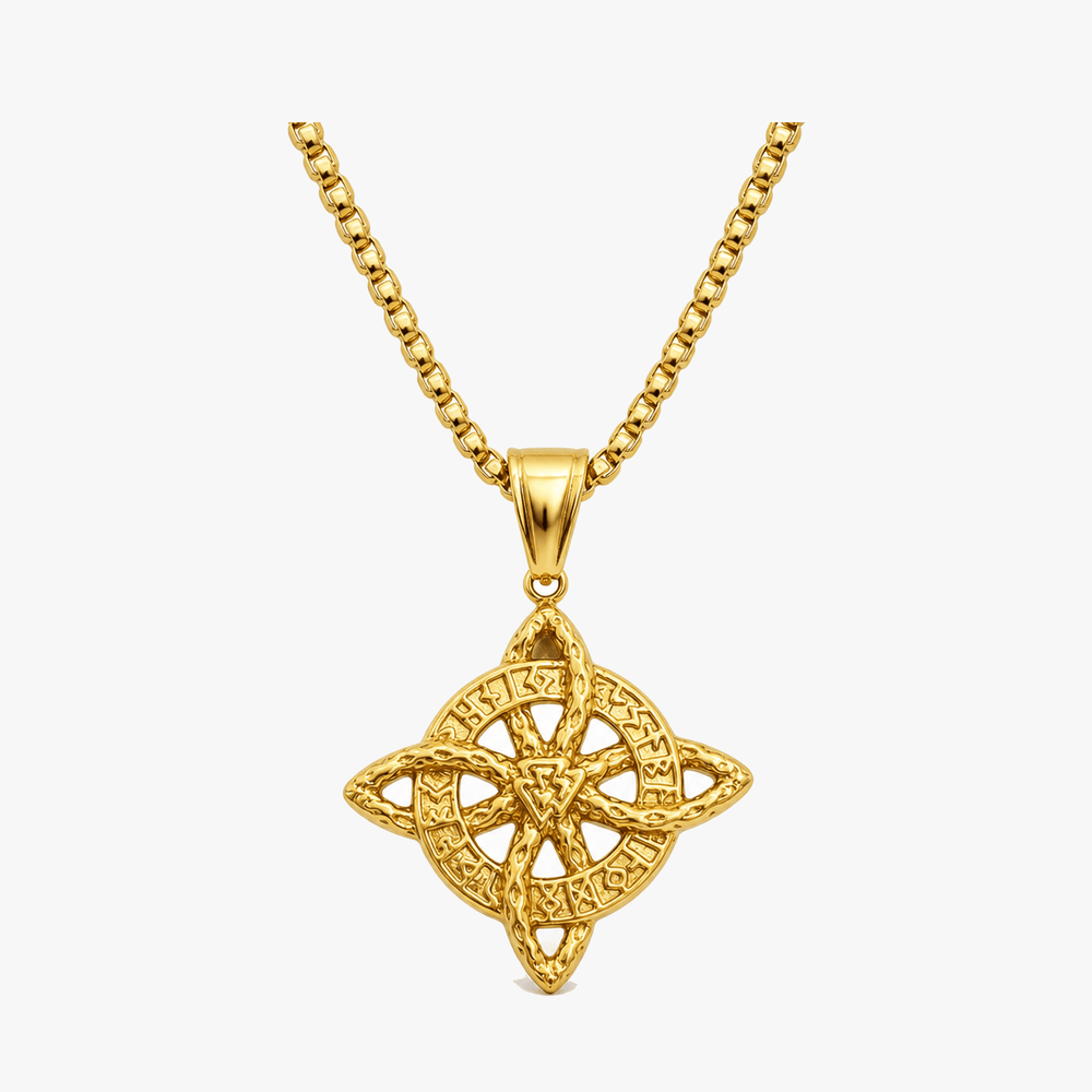 Elowen – Crystal Celtic Knot Necklace