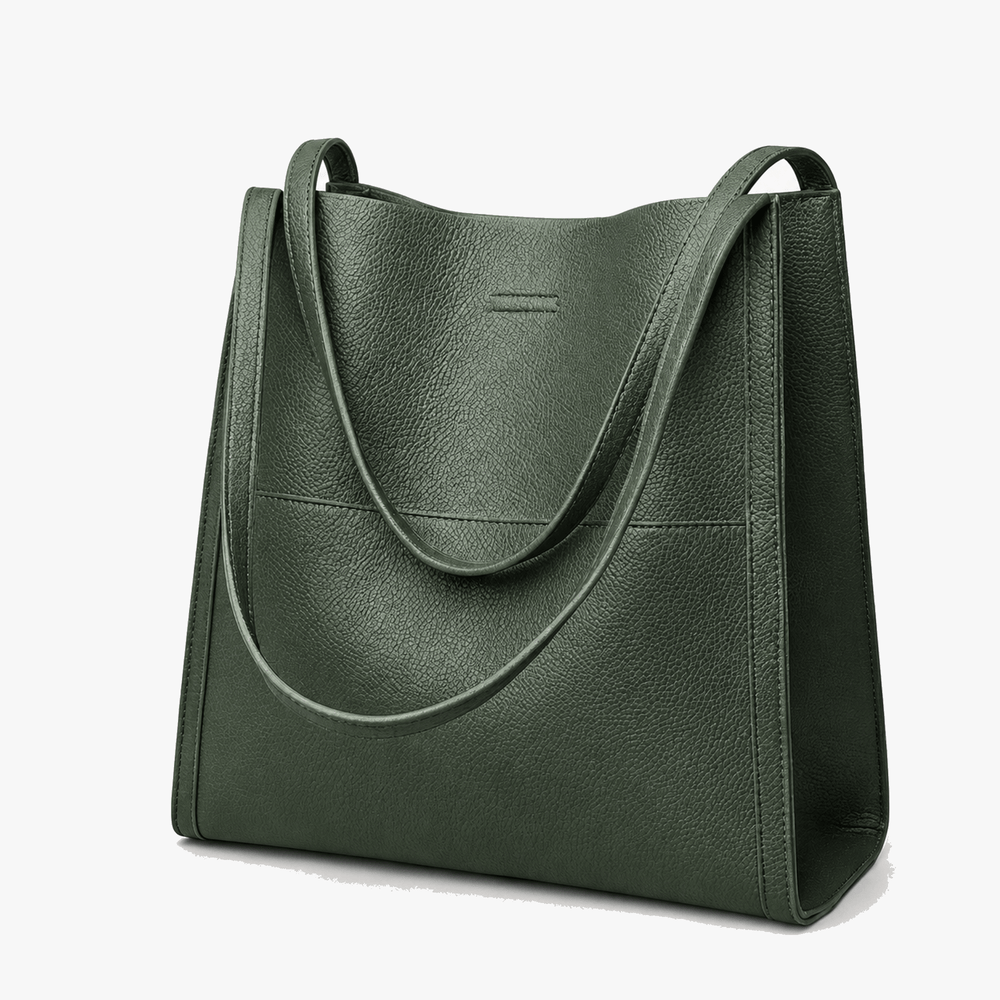 Solenne – Soft Leather Shoulder Tote