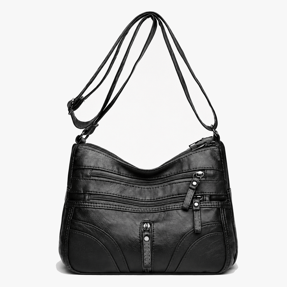 Caressa – Soft Leather Multi Pocket Crossbody Bag