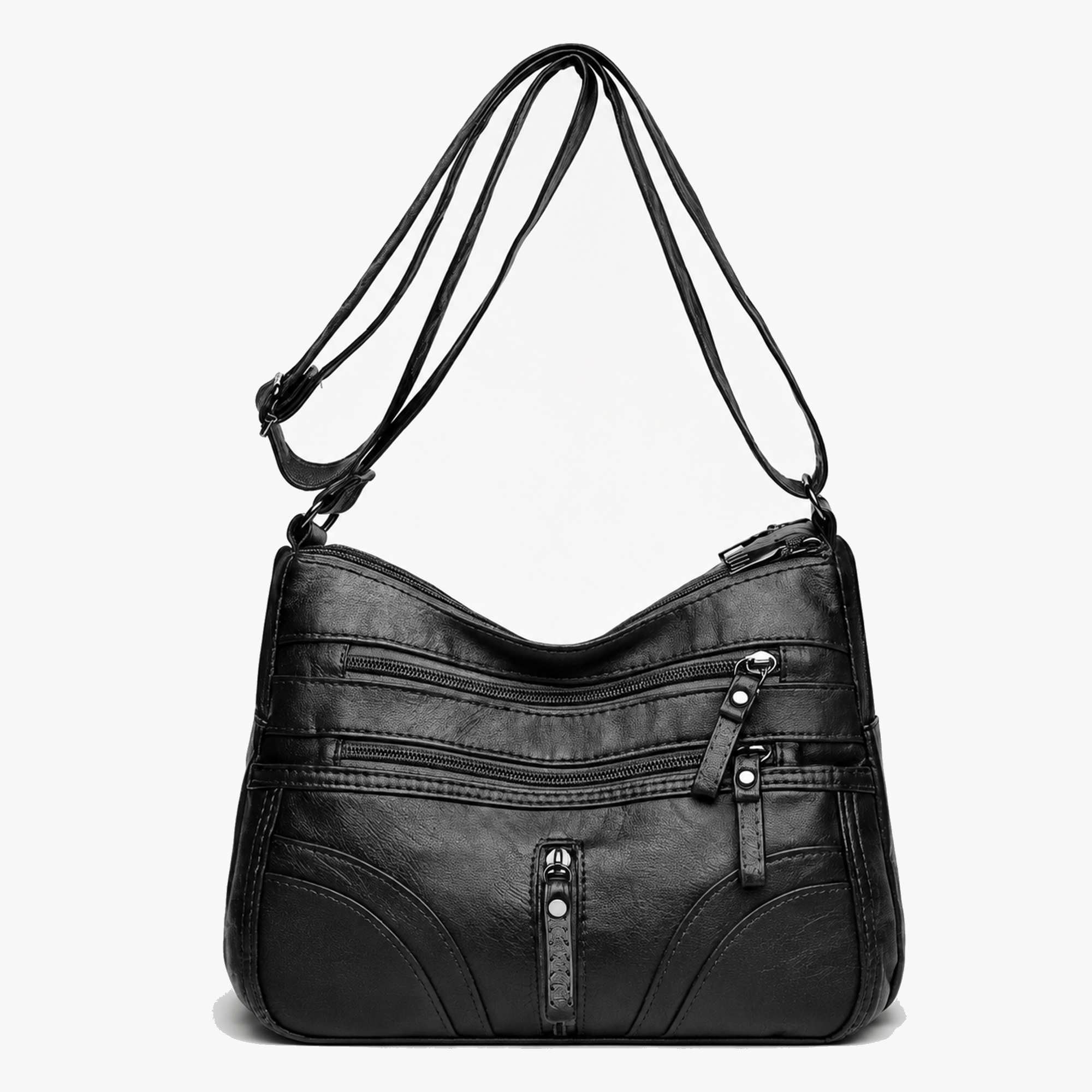 Caressa – Soft Leather Multi Pocket Crossbody Bag