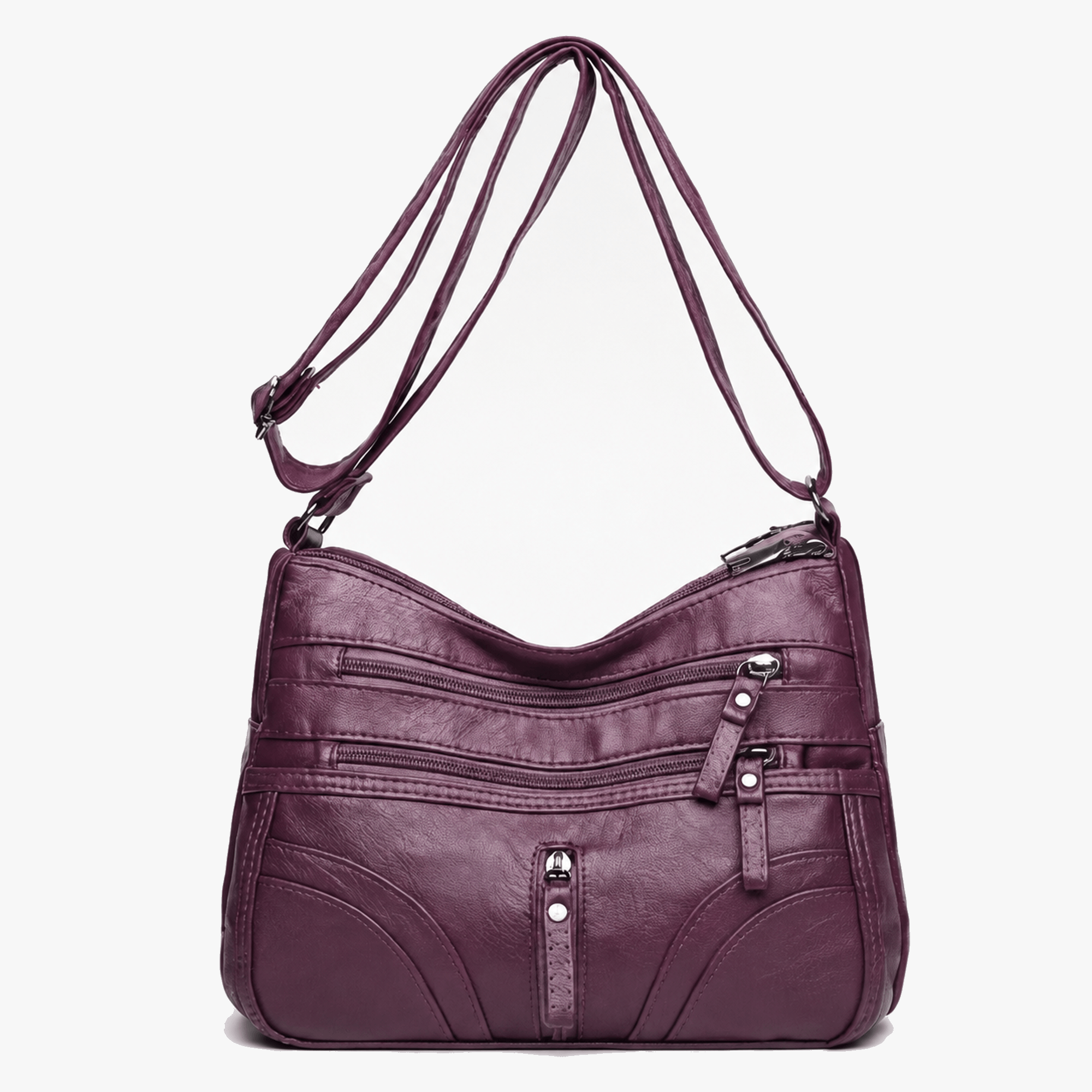 Caressa – Soft Leather Multi Pocket Crossbody Bag