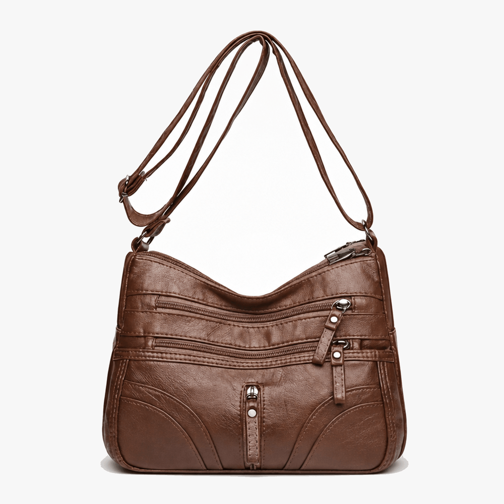 Caressa – Soft Leather Multi Pocket Crossbody Bag