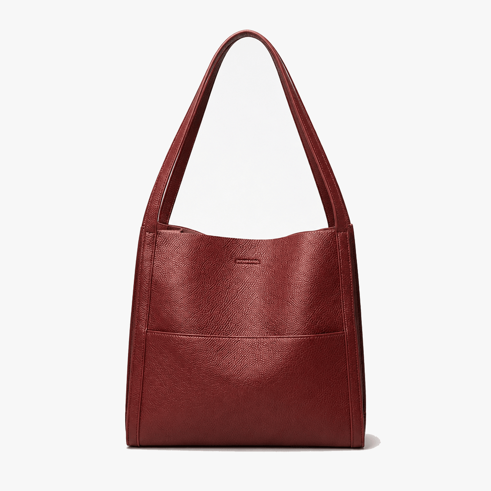 Tessara - Structured Pebbled Leather Tote Bag
