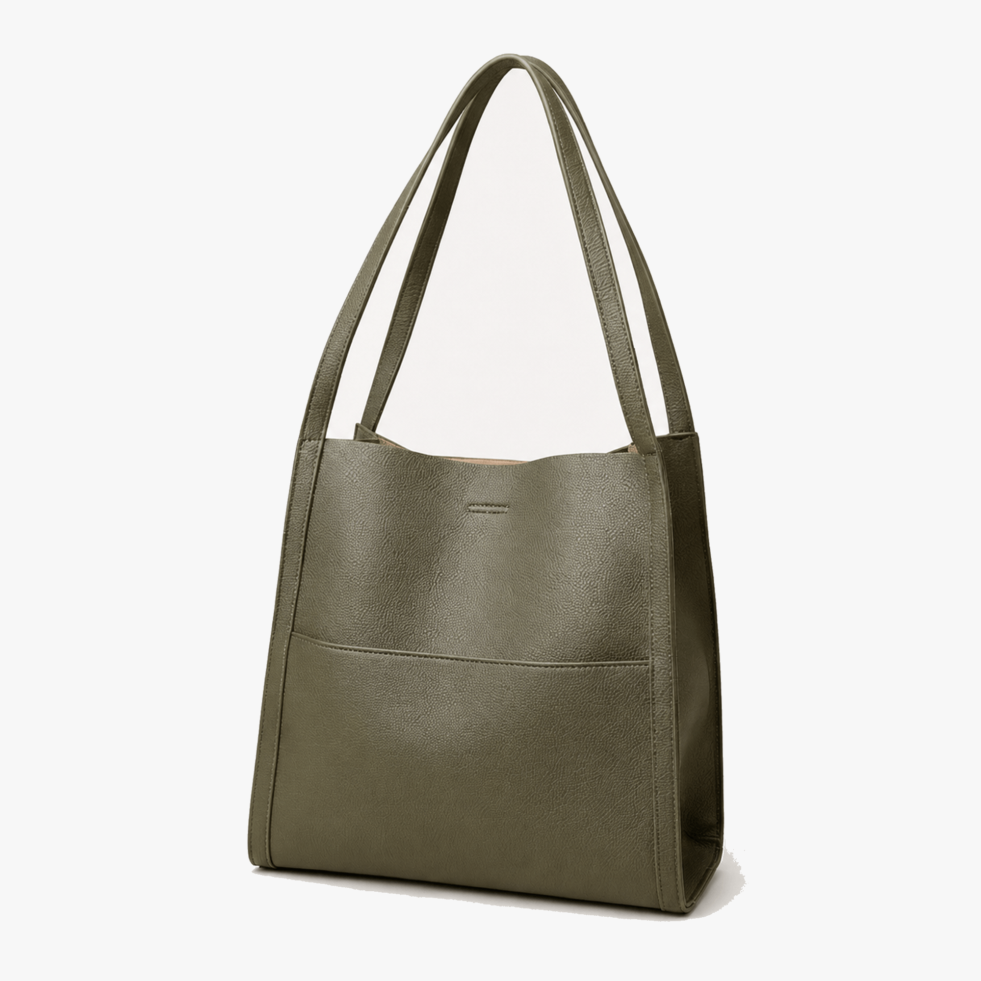 Tessara - Structured Pebbled Leather Tote Bag