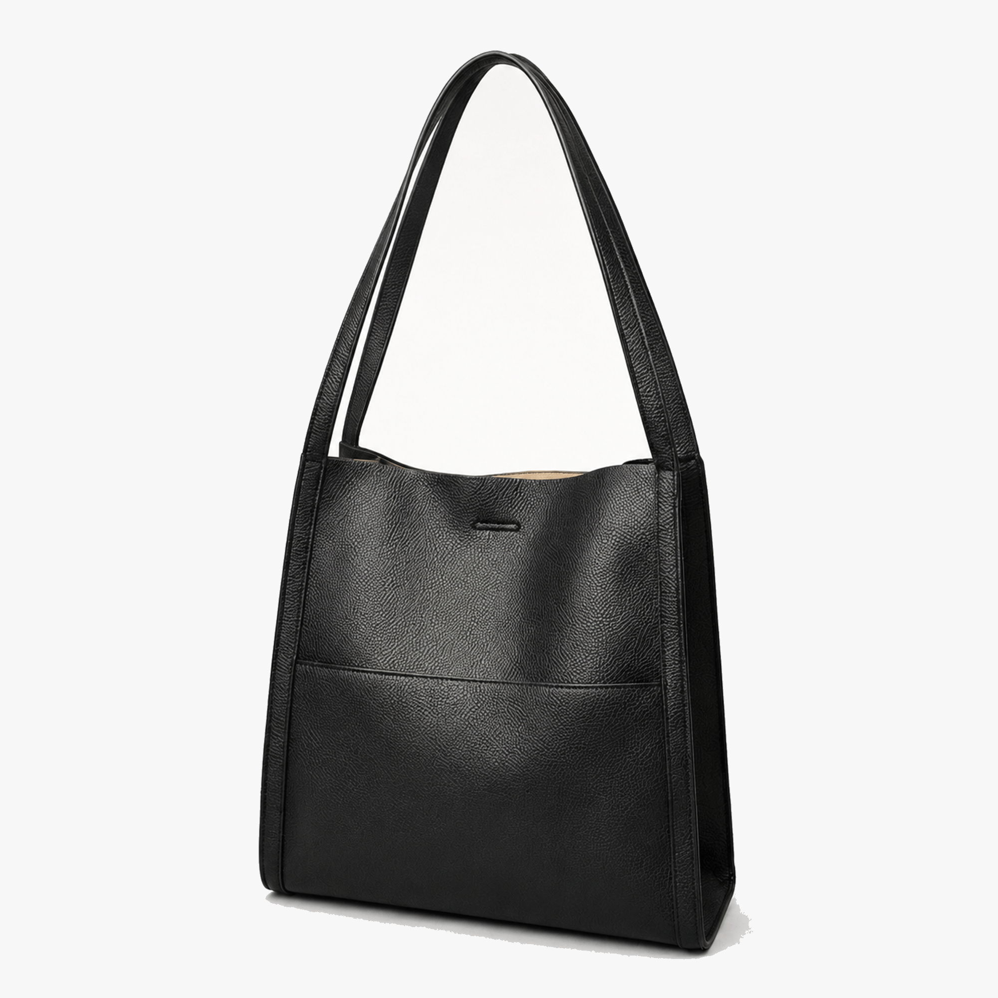 Tessara - Structured Pebbled Leather Tote Bag