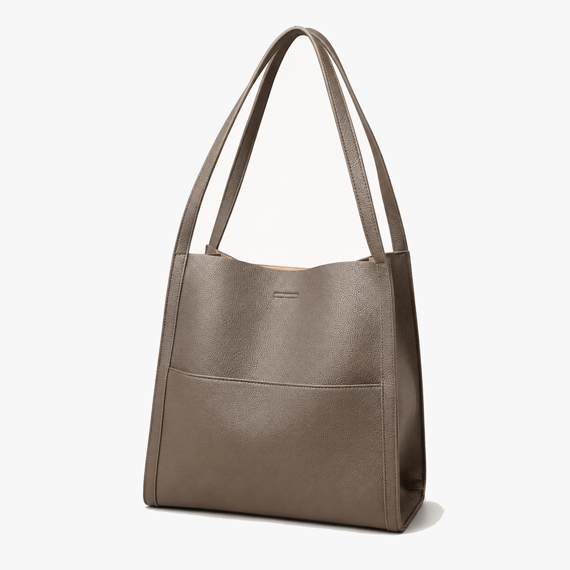 Tessara - Structured Pebbled Leather Tote Bag