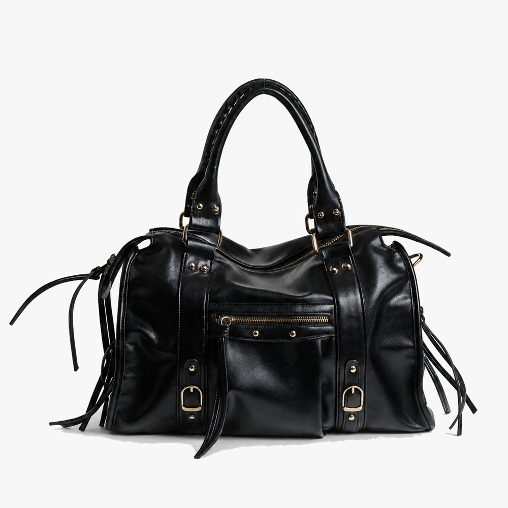 Vivara – Gold Detail Moto Satchel Bag