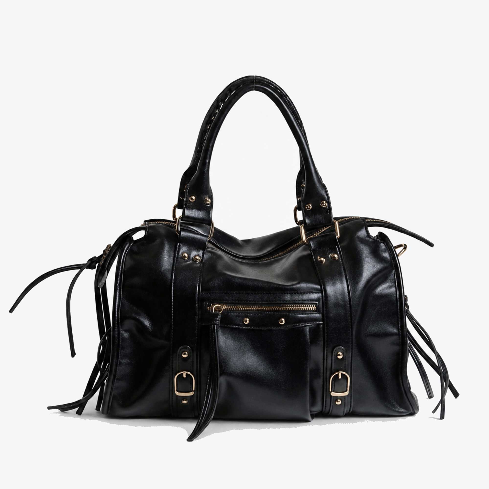 Vivara – Gold Detail Moto Satchel Bag