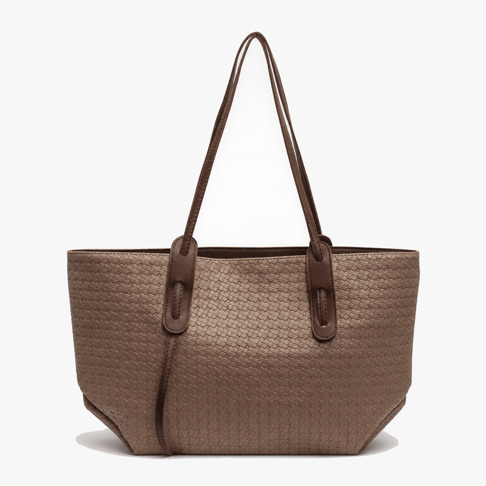 Ardenna – Woven Faux Leather Tote