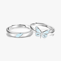 Wearbella – Glow-in-the-Dark Butterfly Couple Rings Set