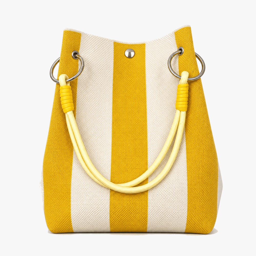 Sundara – Striped Knit Bucket Bag