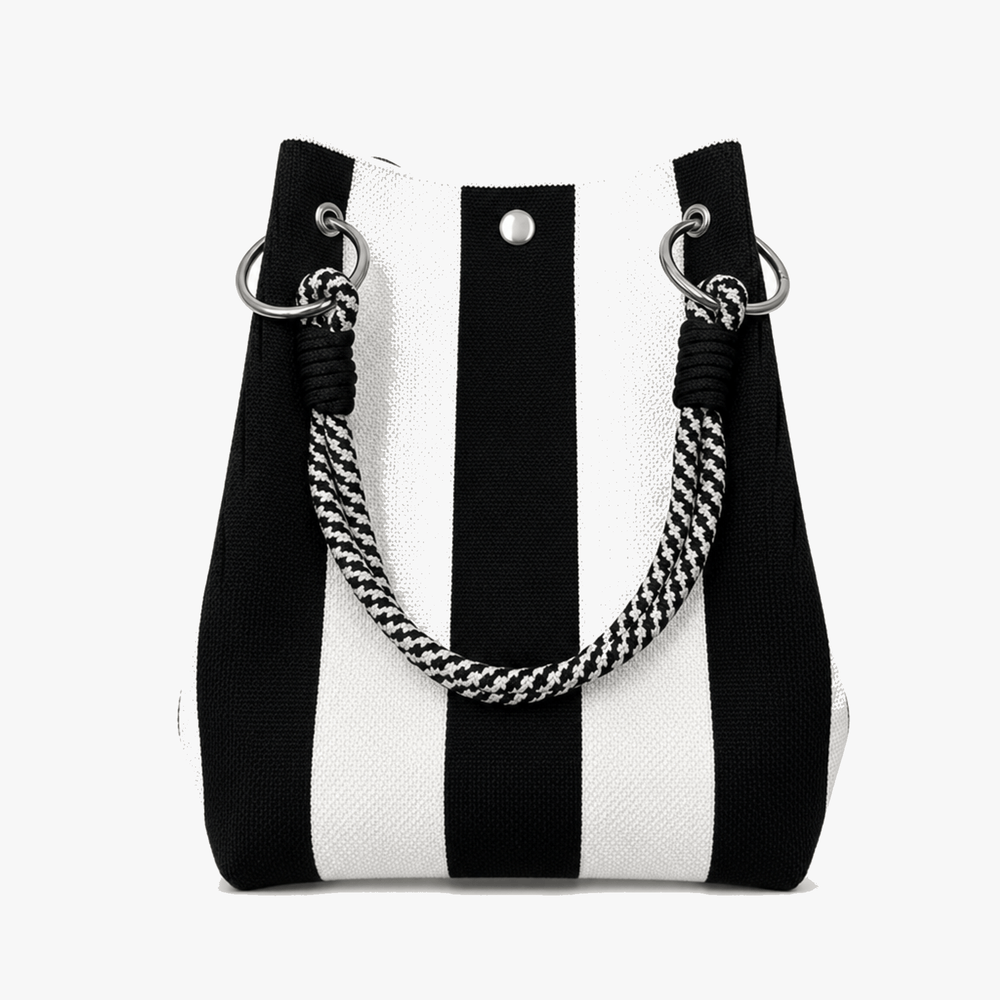 Sundara – Striped Knit Bucket Bag