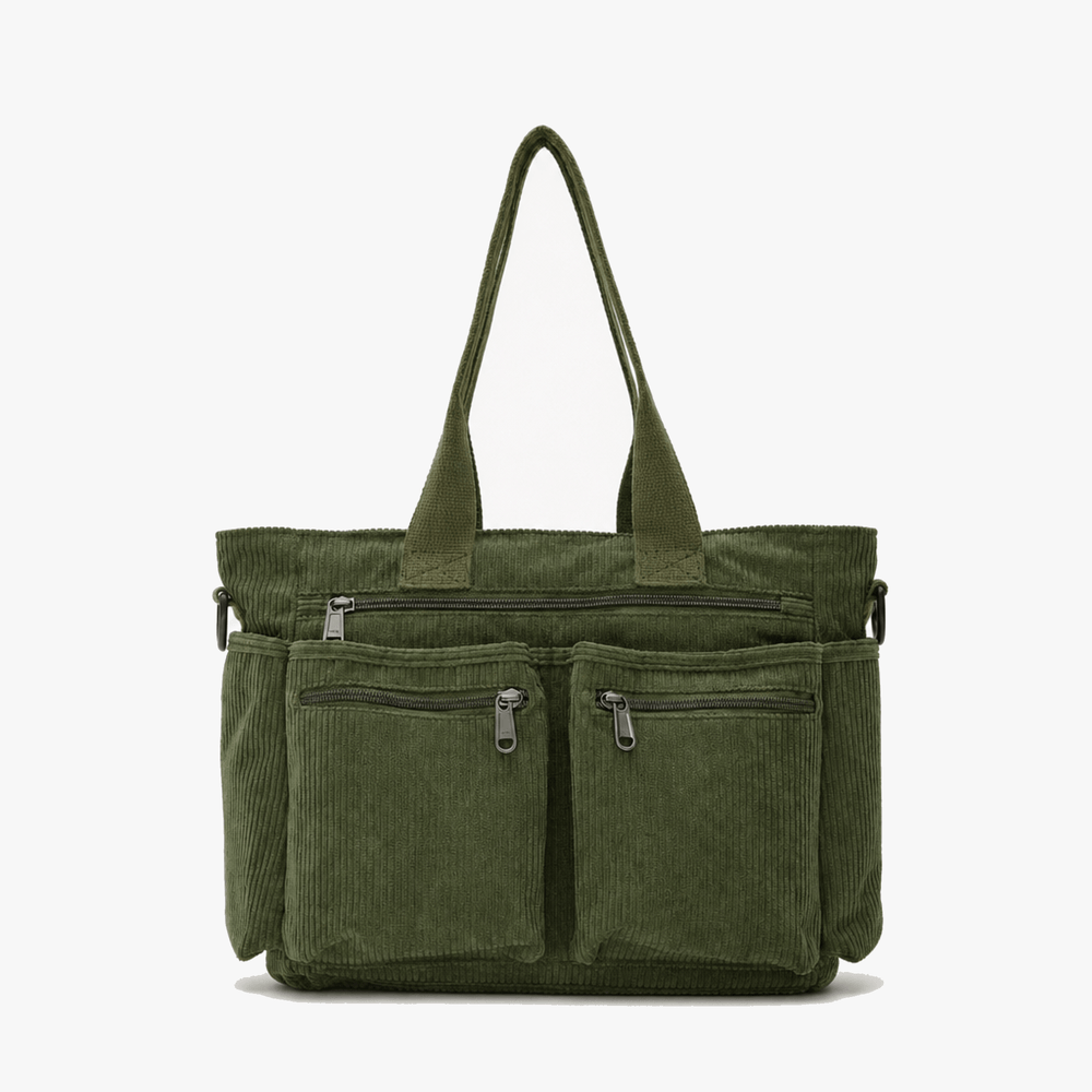 Lunavia – Corduroy Utility Tote with 6 Pockets