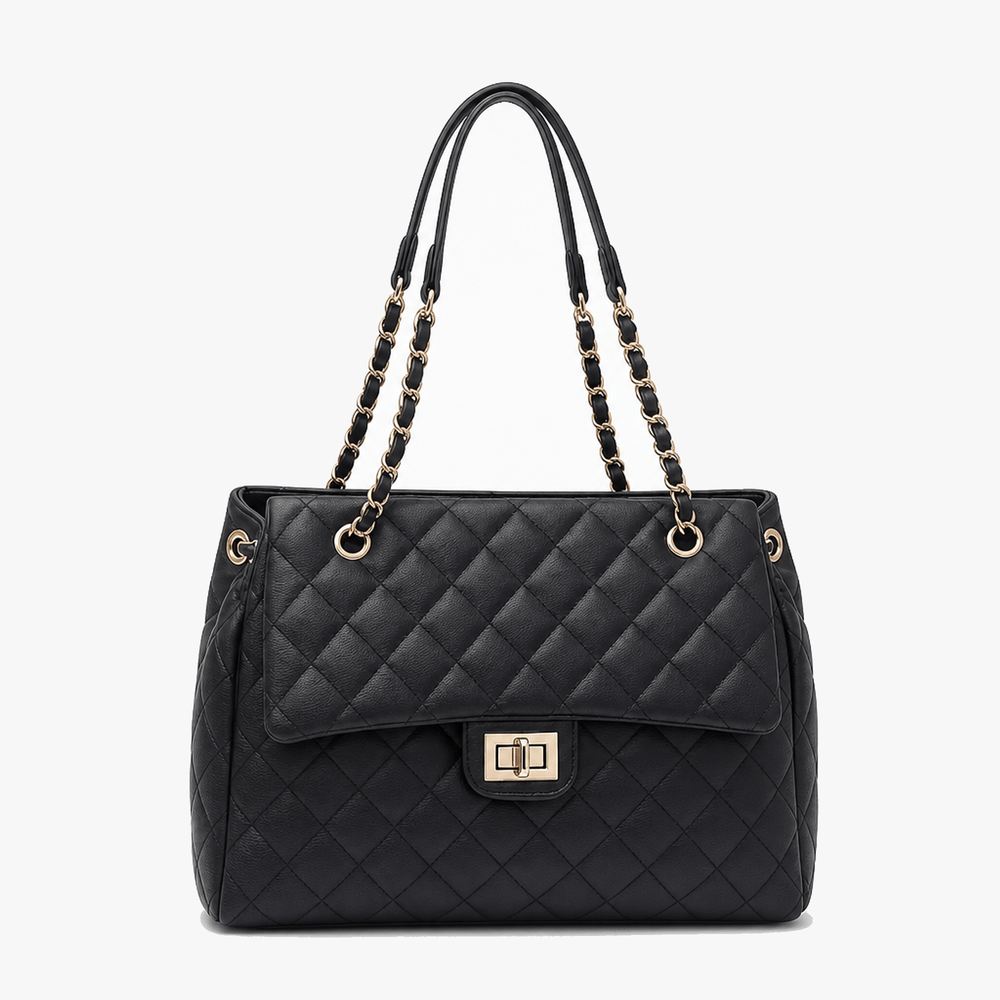 Ellara – Quilted Chain Strap Tote