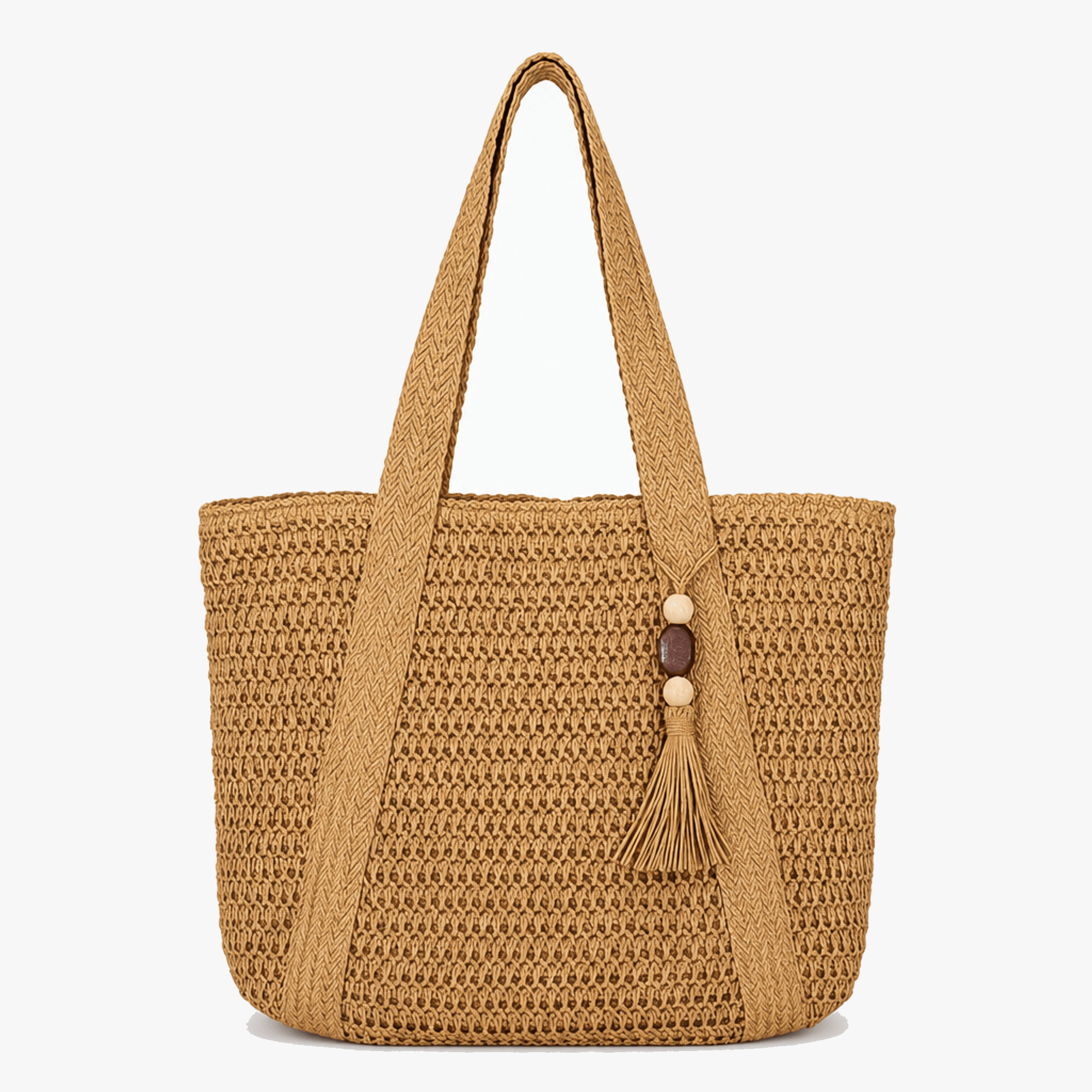 Solenne – Handwoven Straw Tote with Zip Lining