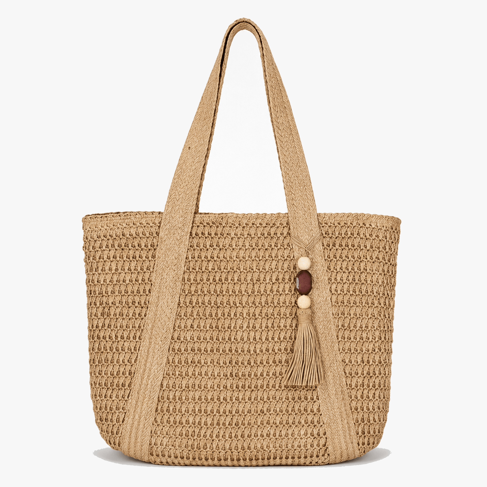 Solenne – Handwoven Straw Tote with Zip Lining