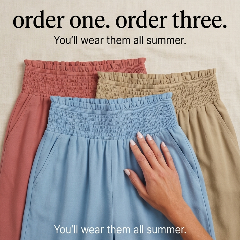 Breesa™ – Smocked High-Waist Summer Pants