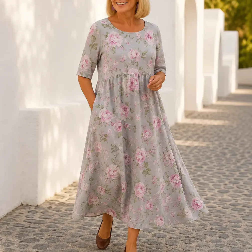 Florenza – Soft Touch Floral Maxi Dress for Women
