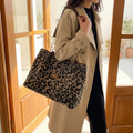 Lynxe - Leopard Print Tote with Chain Detail