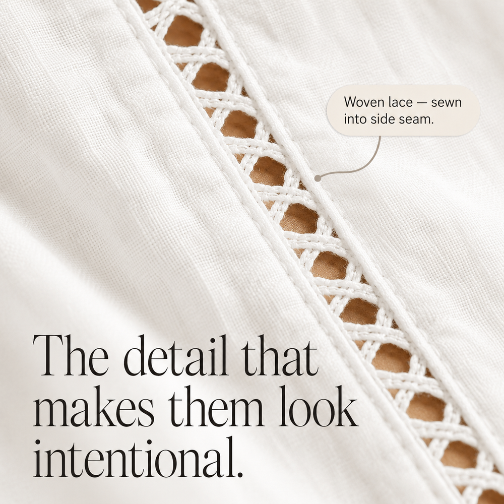 Lunava™ – Lace-Side Capri Pants for Women