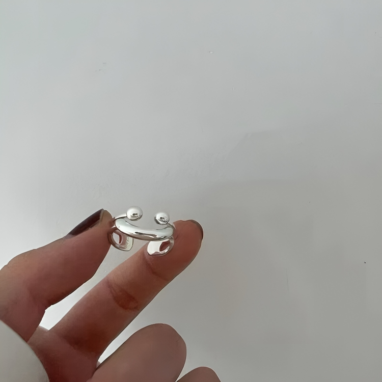 Smivana - Adjustable Smiley Ring, Set of 2