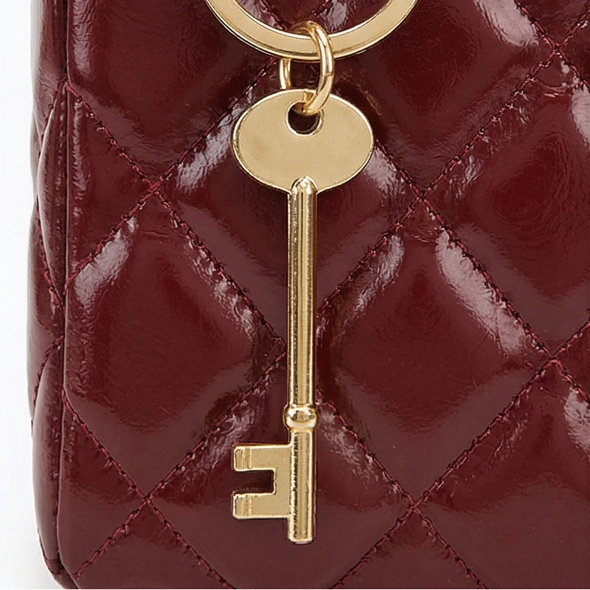 Belaire – Quilted Handbag with Silk Scarf Handles