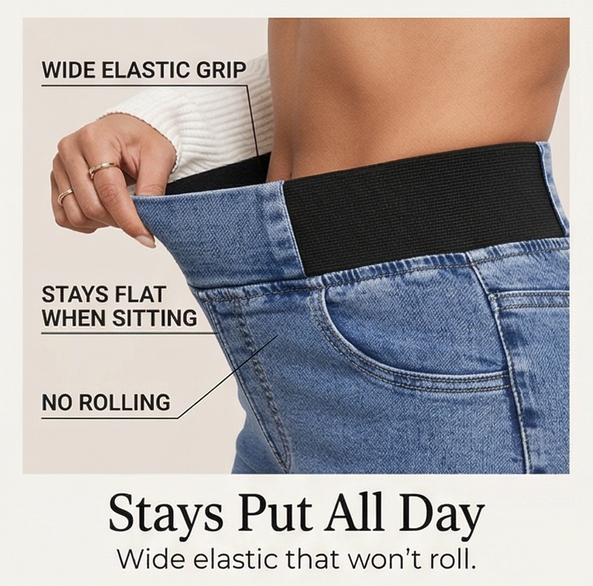 Curvela – Women's High Waist Stretch Flare Jeans