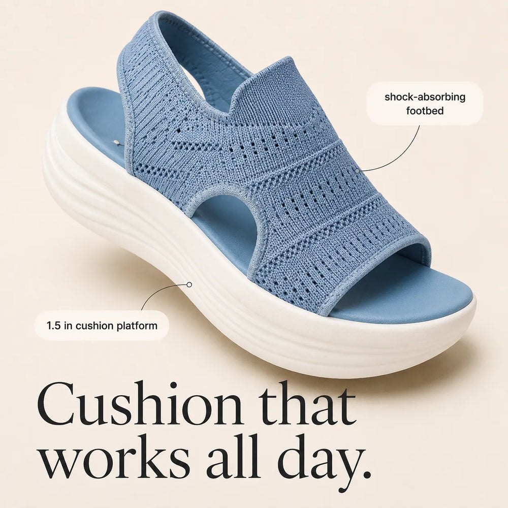 Soleva – Knit Platform Comfort Sandals for Women