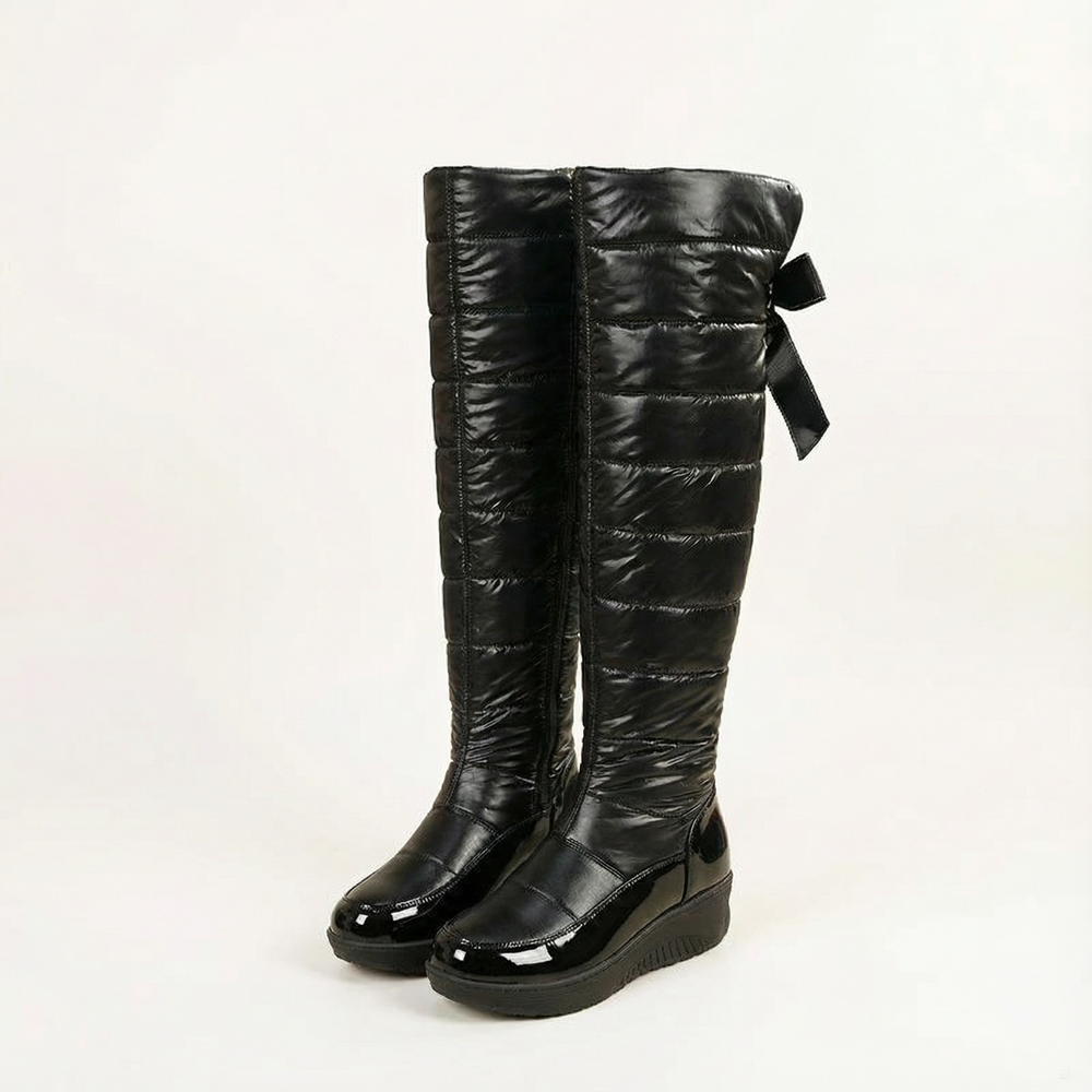 Velura - Women's fleece-lined over-the-knee boots