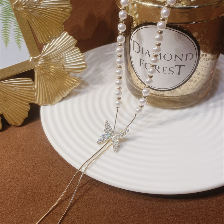 Pearlora - Pearl Butterfly Adjustable Necklace