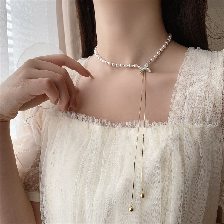 Pearlora - Pearl Butterfly Adjustable Necklace