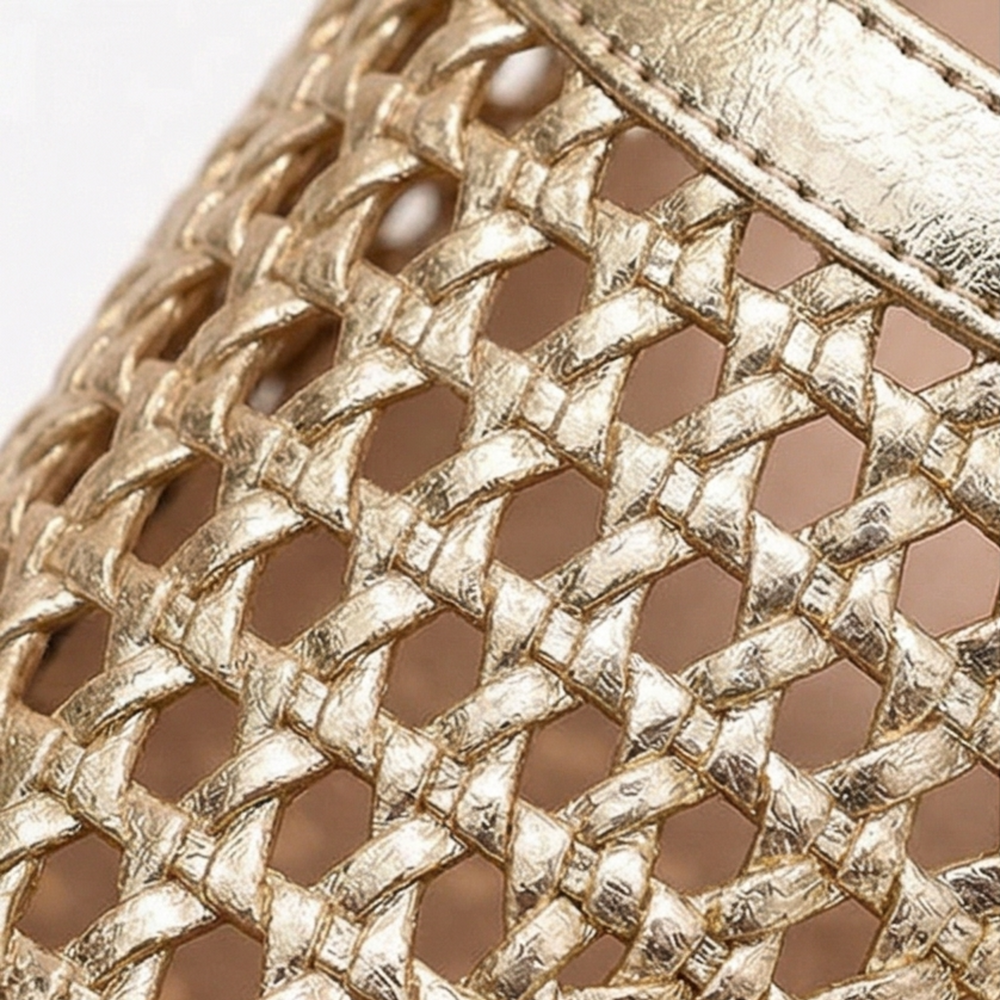 Tessara - Women's Woven Square Toe Mary Jane Flats