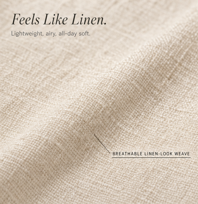 Veluna – Women's Linen Two-Piece Set with Gold Zip