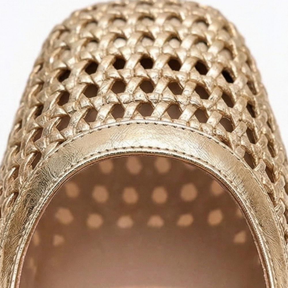 Tessara - Women's Woven Square Toe Mary Jane Flats